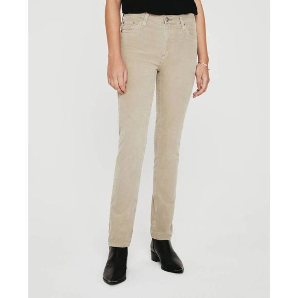 AG Adriano Goldschmied - Mari High Rise Straight in 1yr Sulfur Silk Bamboo
